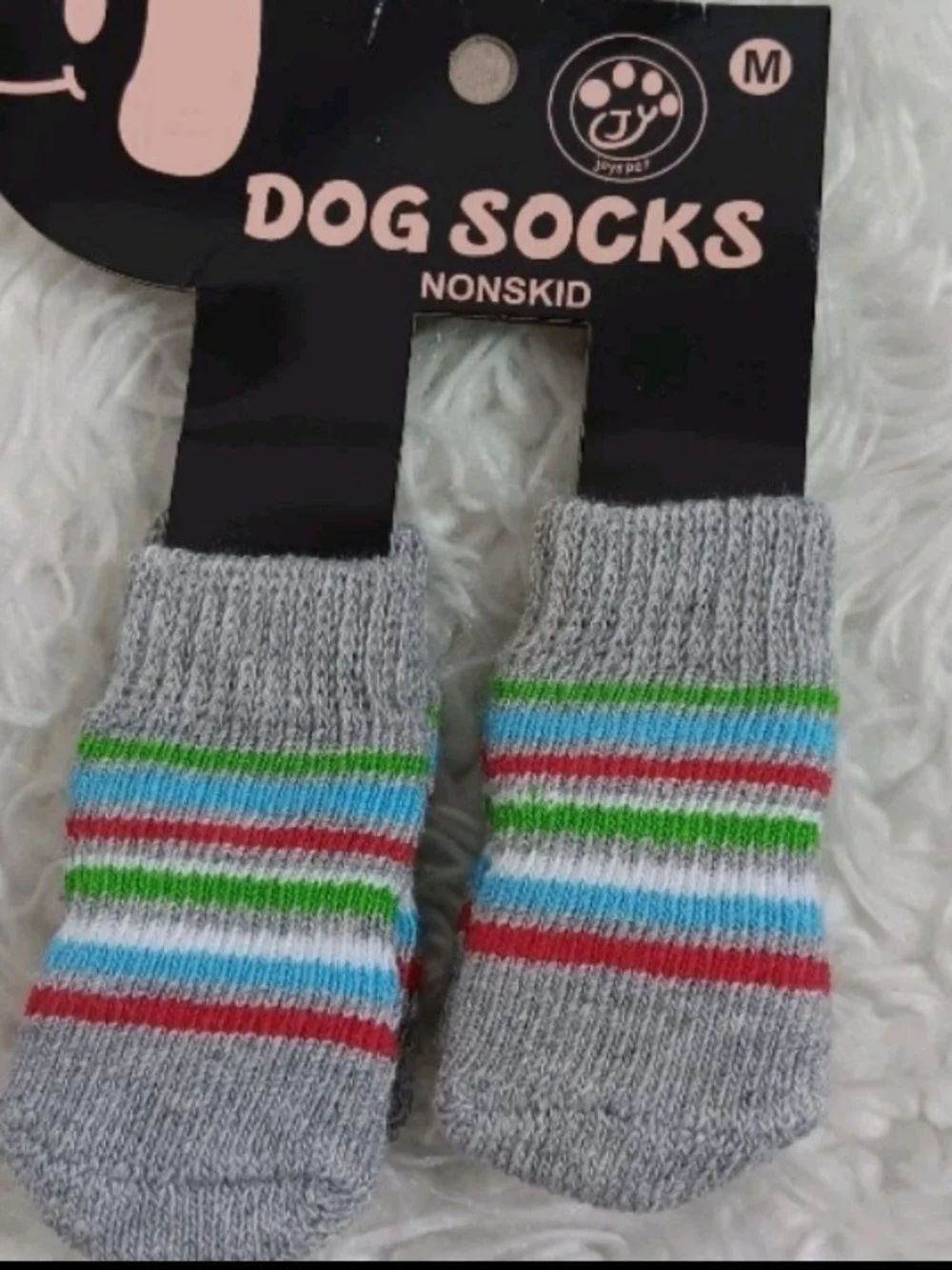 NWT Joyspet Colorful Non-Skid Cute Assorted Dog Socks - Medium